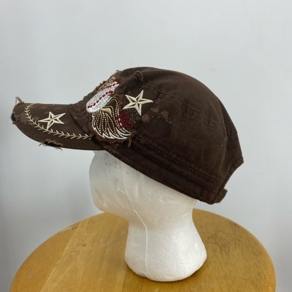 Leader distressed baseball embellished ball cap OS